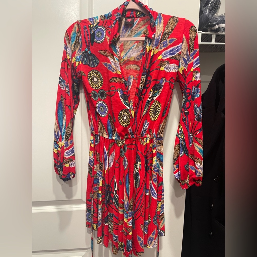 Red Floral Dress (Juniors Size: Small)